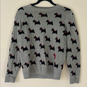Gray Dog Pattern Sweater